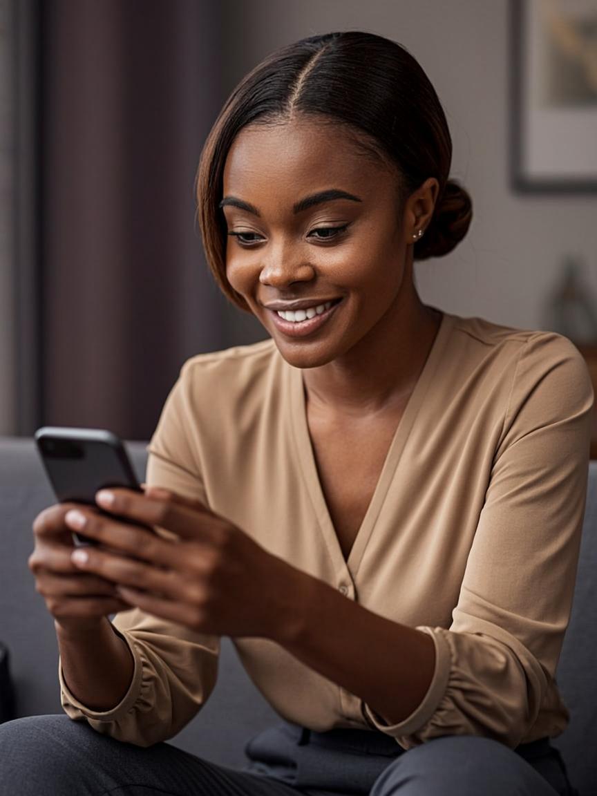 Member using the Save Correct with Lisa app on her phone